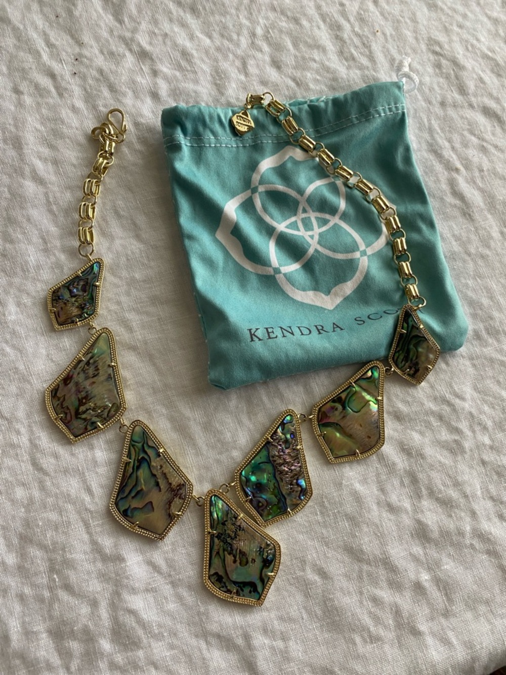 Kendra Scott Abalone Necklace with Pouch